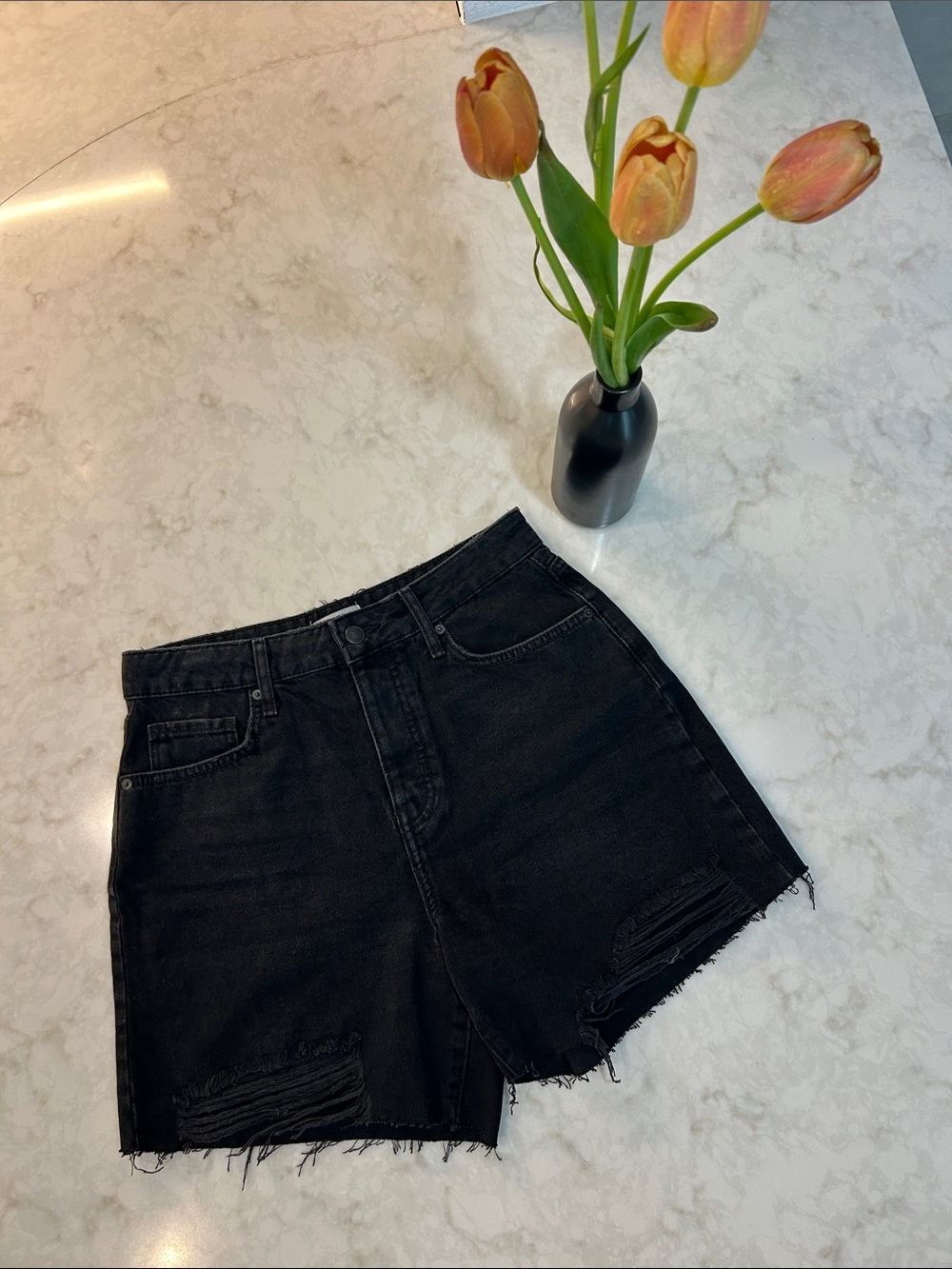 Forever 21 Distressed Mom Shorts